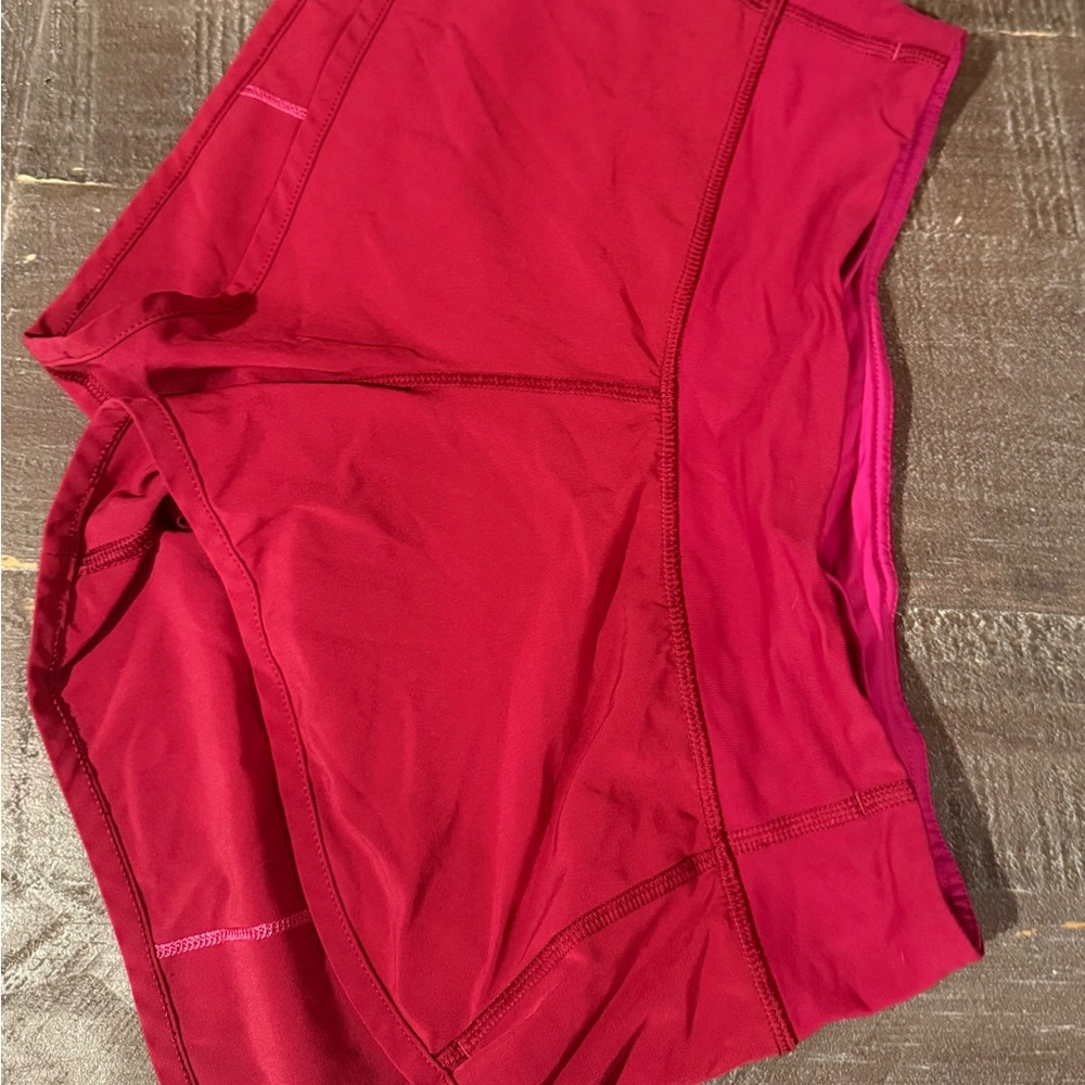 lululemon athletica Red Athletic Shorts